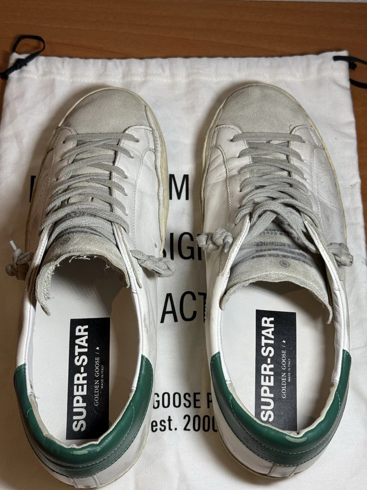 Golden Goose Super-Star Green Heel Size EU 44 / US 11 Authentic Dust Bag No Box - Image 4 of 4
