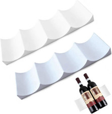Fridge Wine Rack 2PCS White, Grey Wine Racks Bottle Holder Rack, Wine Bottle Dis