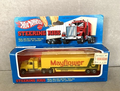 Vintage 1980 Hot Wheels Steering Rigs - Ford LTL Moving Van, Mayflower WWM #3433