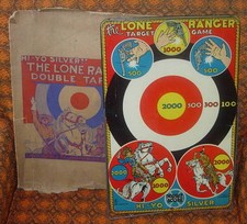 MARX THE LONE RANGER DOUBLE TARGET GAME WITH GRAPHIC BOX 1939