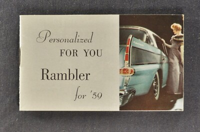 1959 Rambler Mini Brochure Ambassador American Nash Metropolitan Nice Original
