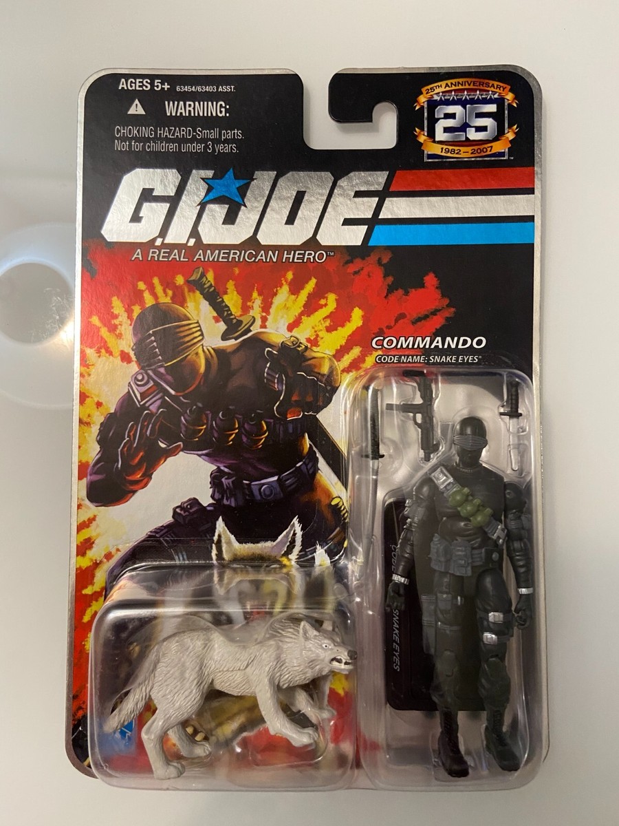 GI Joe 25th Anniversary Commando Snake Eyes with Timber Foil Card