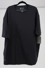 BYLT Shirt Mens XXXL Drop Cut Lux T-Shirt Gym Performance Active Black 3XL New *