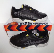 Ellesse New Ladies Black Womens Leather Casual Trainers Shoes RRP £85 UK Size 5