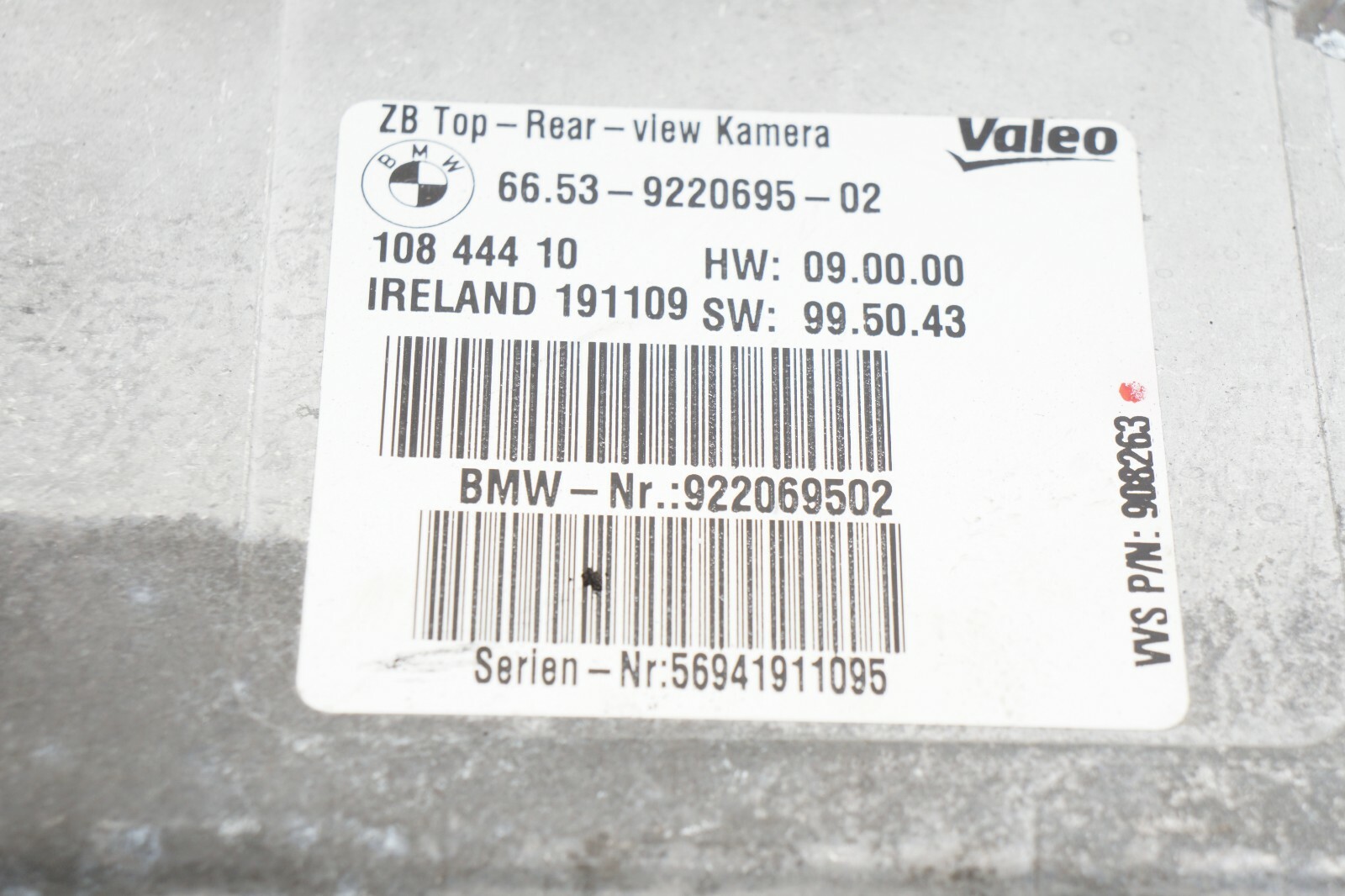 2010 BMW X5 Rear View Kamera Module 9220695 66539220695 for sale 