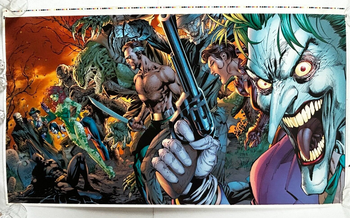 BATMAN Poster PROOF Jim Lee Art Hush #619 VILLAINS 2004 DC 30x52