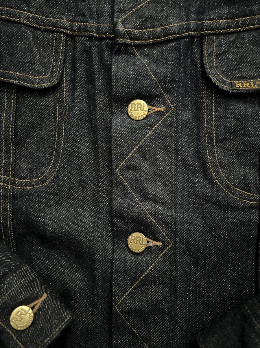 RRL Ralph Lauren Denim Cowboy 271-J Denim Jacket Mens Size RRL Ralph Lauren Denim Cowboy 271-J Denim Jacket Mens Size