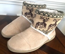 Women's Shoes Cute Winter Booties Reindeer Shoes Boot Slippers 8 NEW