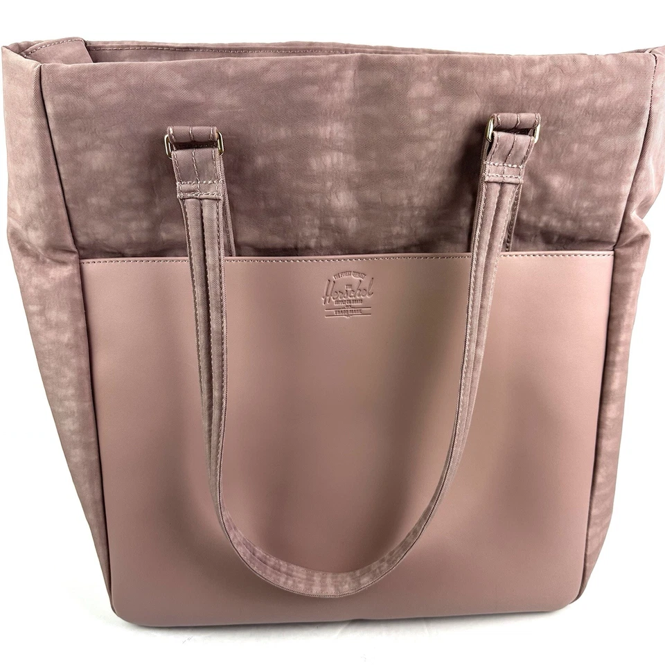 Bolso de Mano Herschel Orion Grande Rosa Ceniza Nylon Bolso de Hombro SIN Bolsa Nuevo Foto 4 de 4