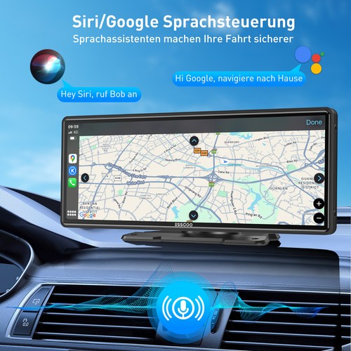 Apple Carplay Android Auto Autoradio Bluetooth Tragbarer Desktop Monitor +Kamera - Bild 8 von 14