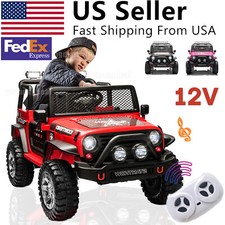 Kids Ride On Car Toy Jeep Electric 12V Battery USB Bluetooth W/ Remote Control