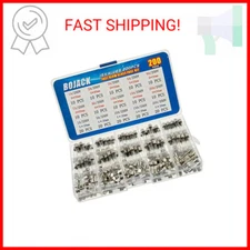BOJACK 15 Values 200 pcs Fast-Blow Glass Fuses Assortment Kit 5x20mm 250V 1 5 10