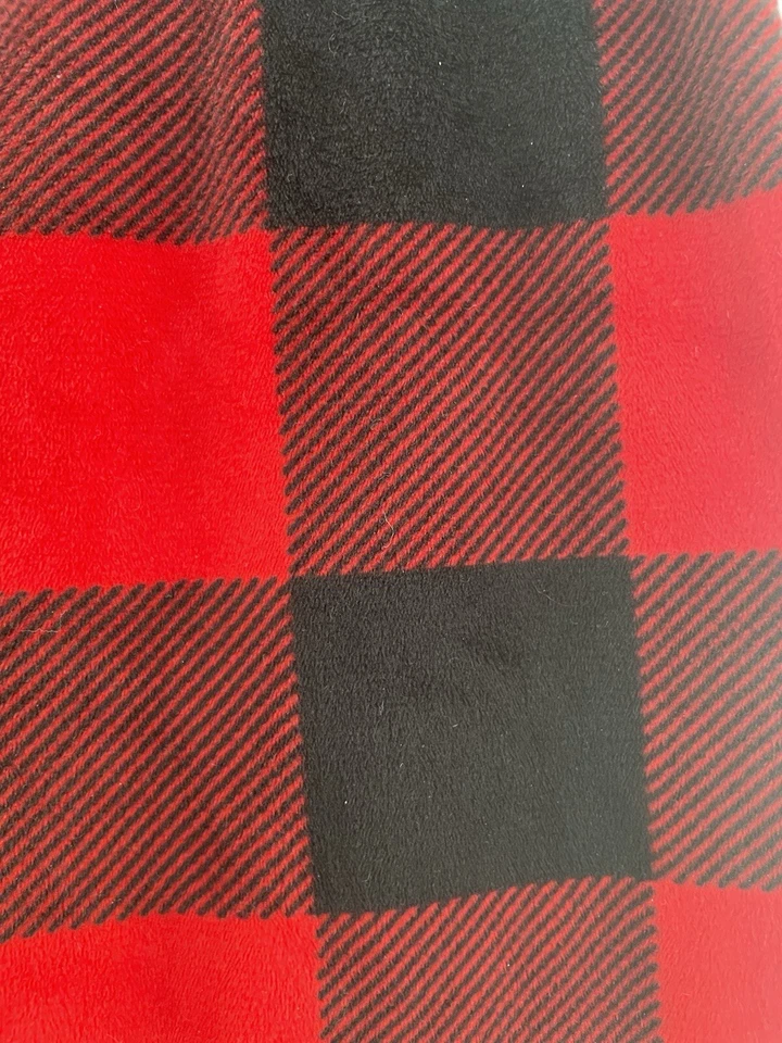 Cat & Jack Kids Girls Buffalo Plaid Super Soft Fleece Pull On PJ Pants Red Sz 8 - Image 4 of 4