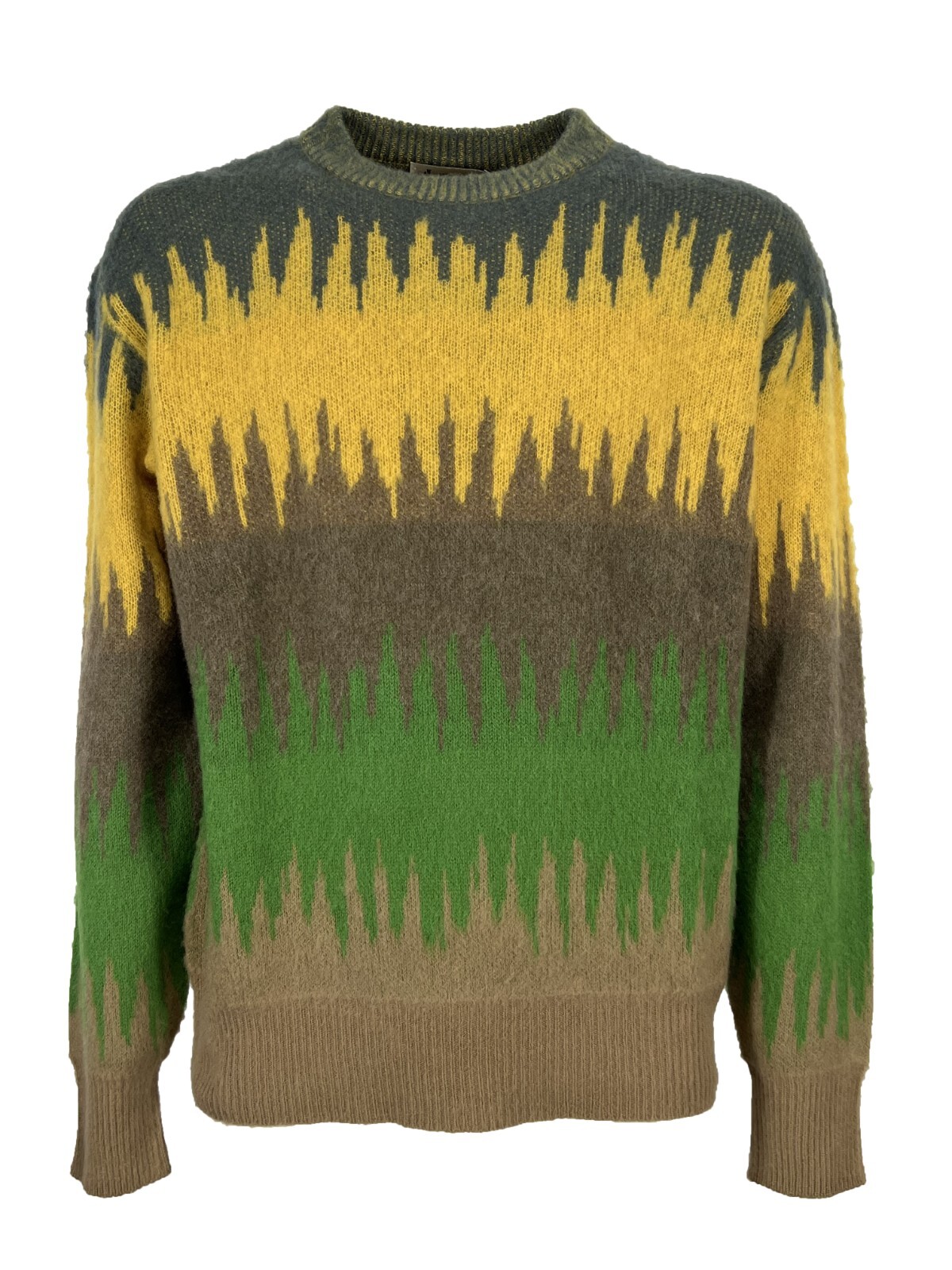 КАШЕМИР ИЗ ПЬЯЧЕНЦЫ girocollo marronegialloverde 12035 100 lana СДЕЛАНО В ИТАЛИИ 82790₽