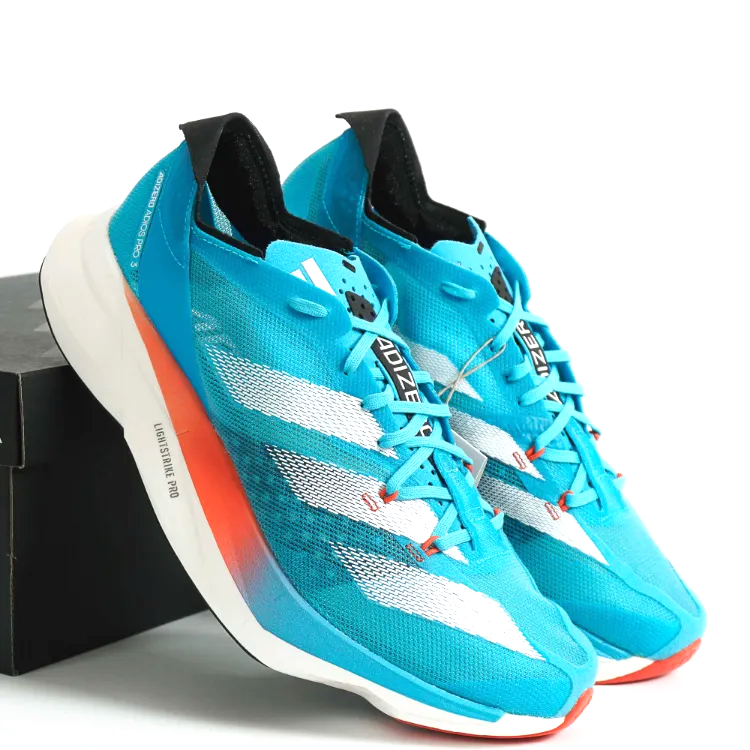 Size 7.5 - adidas Adizero Adios Pro 3 Lucid Cyan White W for