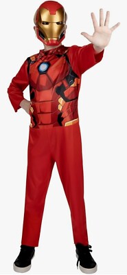 Marvel Avengers Iron Man 2-PC Boy's Jumpsuit & Mask Halloween Costume: 12-14
