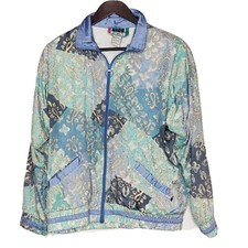 Vtg 90's High Intensity Windbreaker Small Abstract Print Track Jacket