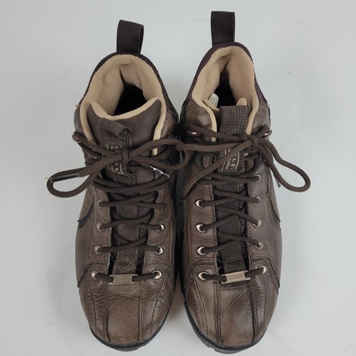 VTG OAKLEY Flak Boots Mens Sz 7 Brown Leather Waterproof Tactical Field Gear Y2K - Picture 3 of 9