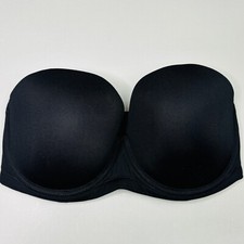Wacoal Strapless Bra 32DDD Black Padded Underwire 854119