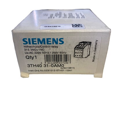SIEMENS 31 E DIN EN 50011 3NO+1NC Hilfsschütz AC 220V  3TH4031-0AM0