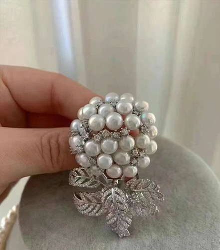 elegante broche perla blanca mar sur 925s(sp) - Imagen 2 de 4