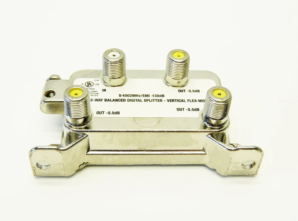 (1pc) Extreme 3-Way Balanced Digital Coax Splitter 5-1002MHz/EMI-130dB BDS103VFB - Image 2 of 4