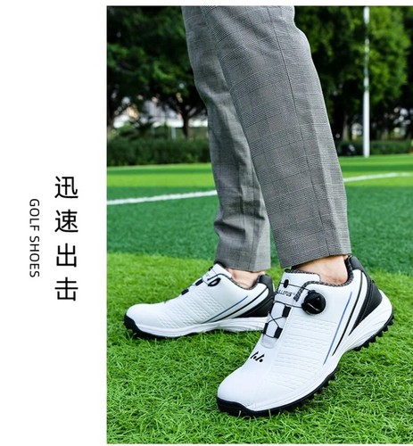 Männer Sports Golfs Chuhe Anti-Rutsch-Spikes Golf Training Leder Wanderschuhe - Picture 20 of 30