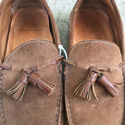 Massimo Dutti Mens US 9 Eu 42 Brown Suede Leather Slip On  display picture 3