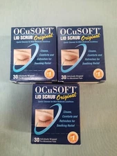 OCuSOFT Lid Scrub Original, Pre-Moistened Pads, 30 Count (3) boxes