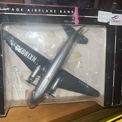 LIBERTY, DOUGLAS DC3 TRANSPORT PLANE, DIE CAST-BANK TOY,-1:72- NIB