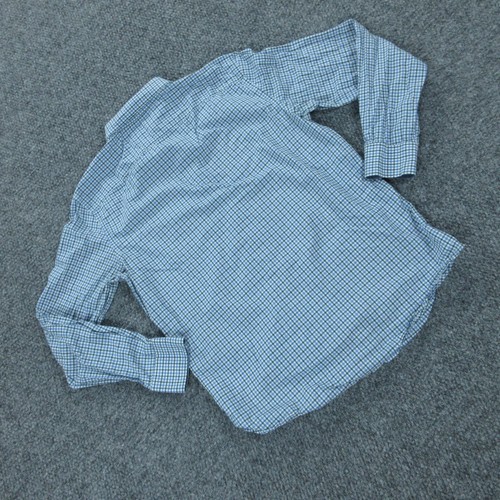 Banana Republic Hemd Herren Medium weiß blau schwarz kariert Langarm Knopfleiste - Bild 15 von 20