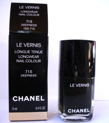 Chanel Nail Polish Le Vernis Longwear #715 DEEPNESS Black+ Limited