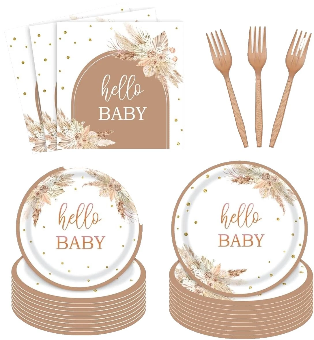 Vajilla de Fiesta Baby Shower Papel Conjuntos