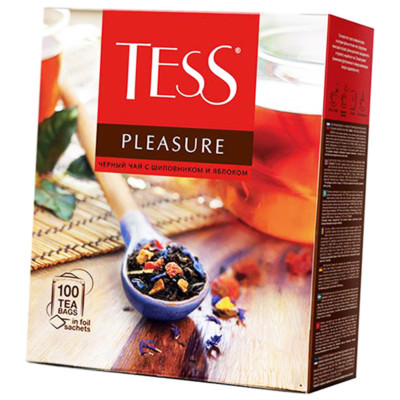 Tess Schwarztee Pleasure exotische Früchte 100 Teebeutel