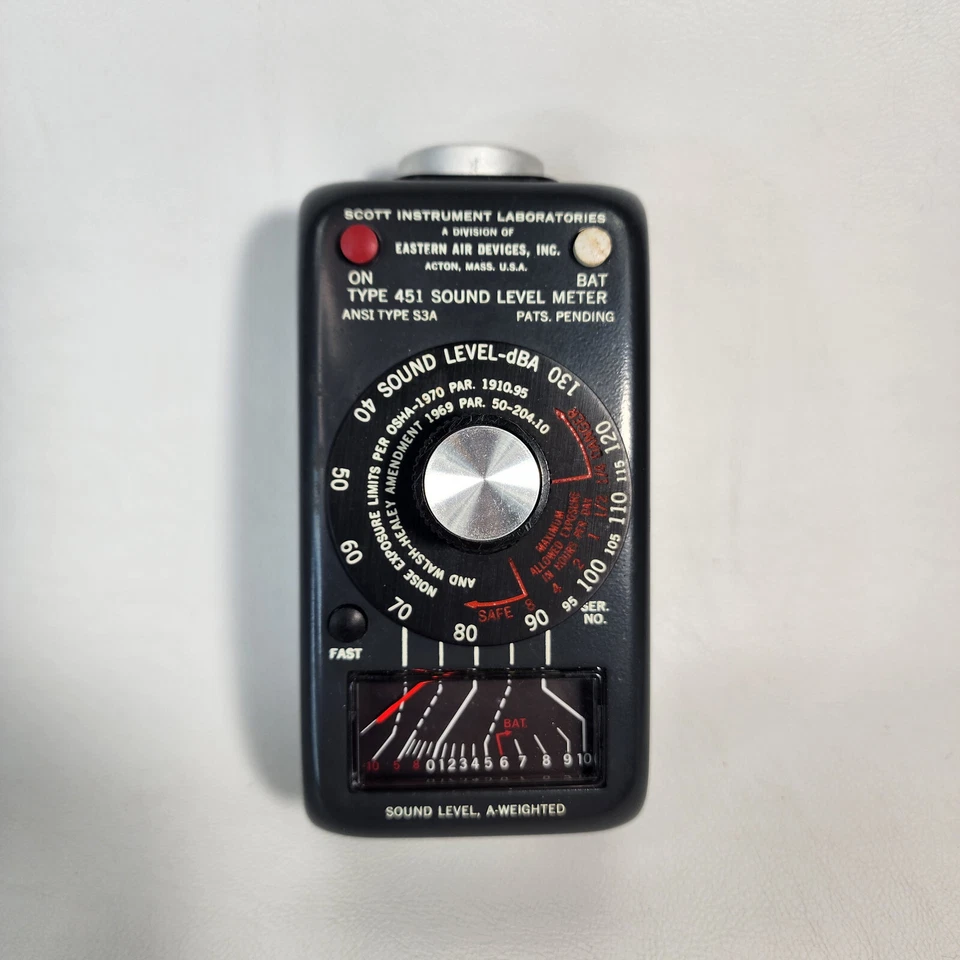 Scott Instrument Laboratories Type 451 Sound Level Meter Untested Vintage Case - Image 2 of 4