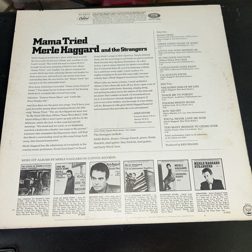 MERLE HAGGARD - Mama Tried LP Vinyl CAPITOL ST 2972 Rainbow 1968 - Picture 2 of 6