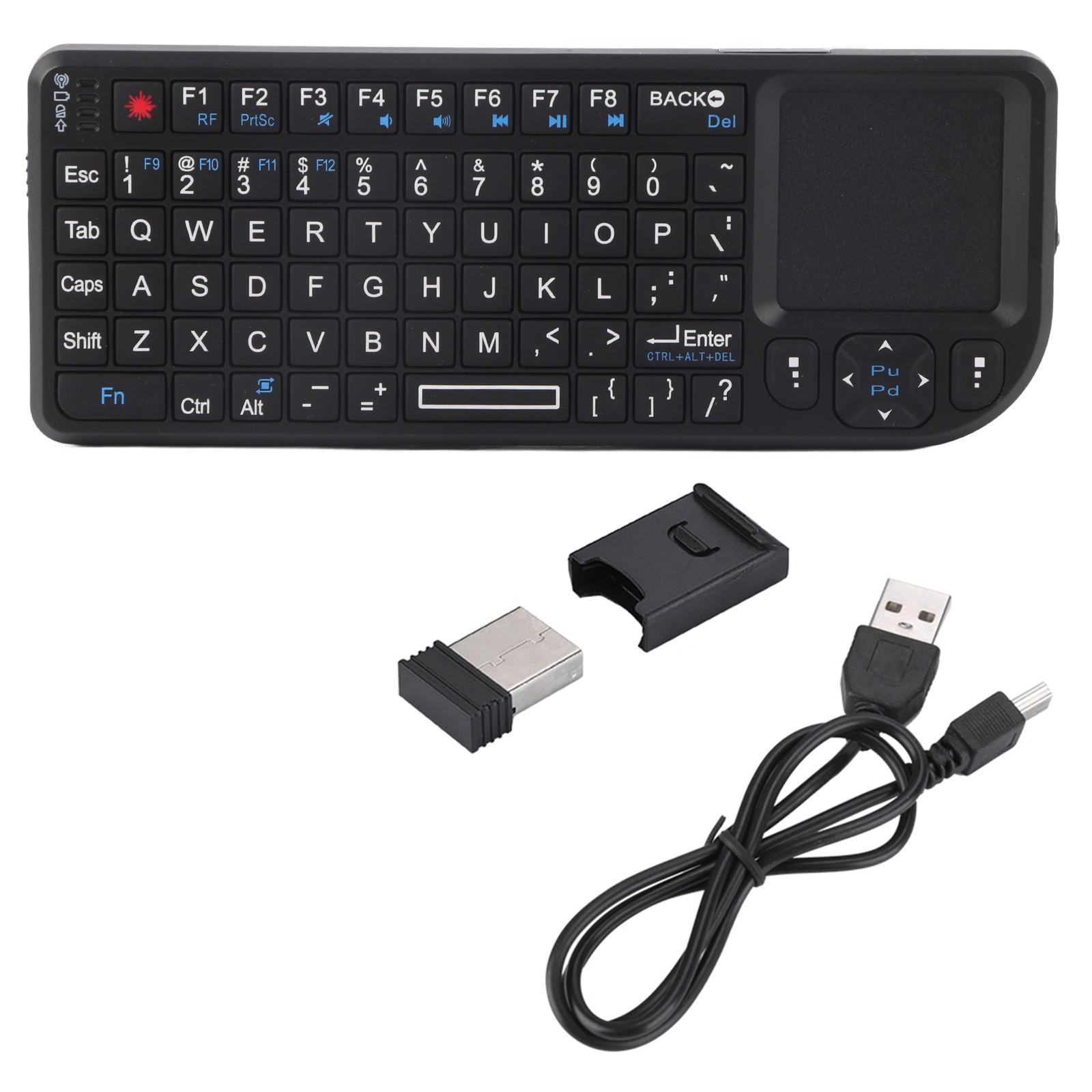 2.4GHz Wireless Touchpad/Rechargeable Mini Thin USB Backlit Keyboard Fo CT