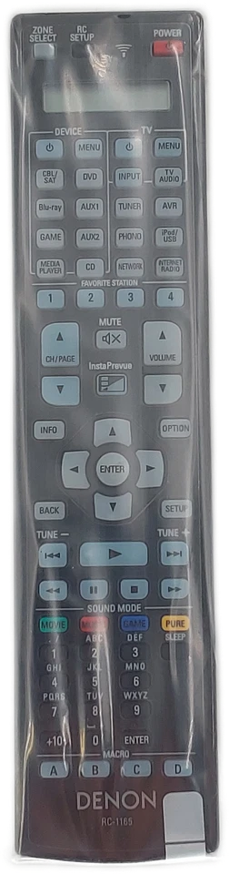 Denon RC-1165 OEM Remote Control Genuine Replacement for Denon Audio Receivers - Image 2 of 4