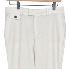Mango Basics White Tapered Leg Trouser Pants Size 6