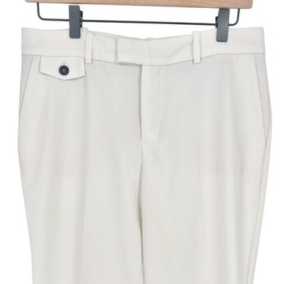 Mango Basics White Tapered Leg Trouser Pants Size 6