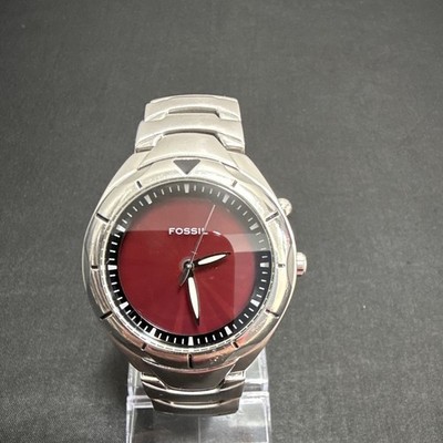 FOSSIL BLUE BIG TIC Y2K VINTAGE COLOR CHANGE AM-3535 NEW BATTERIES RUNS GREAT!