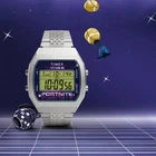 Timex X Fortnite T80 36MM Stainless Steel Bracelet Digital Alarm Indiglo Watch