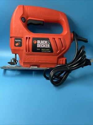 BLACK+DECKER JS200 Corded Electric Jigsaw Orange Quick Clamp Variable Speed