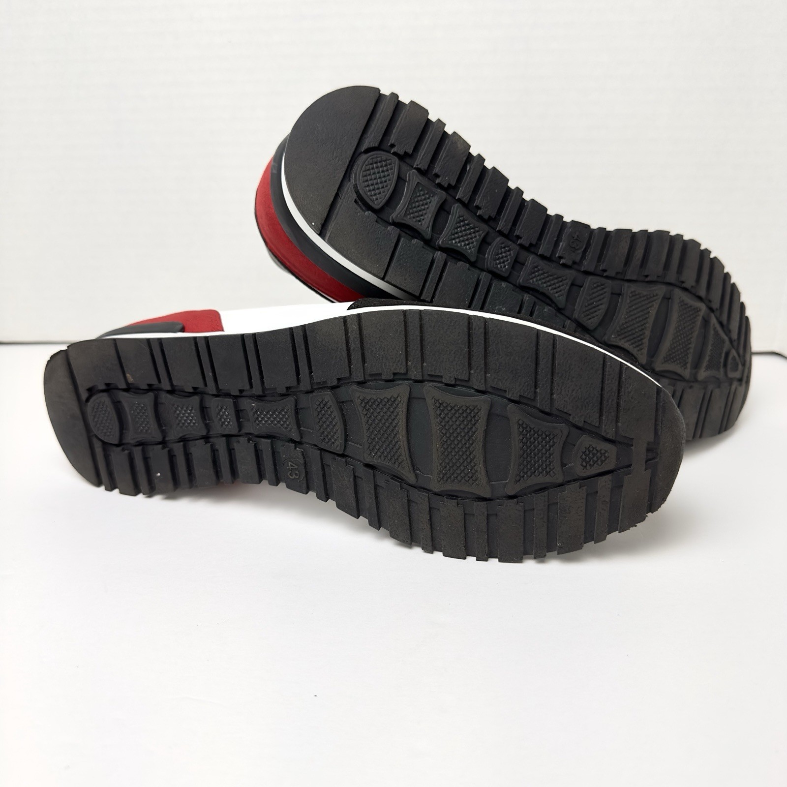 SAOLA Scarpa F5 Uomo Tg 9 Bianco Rosso Nero Assorbente Ultra Leggera Traspirante