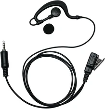 G Shape Earpiece with Mic PTT Compatible for Yaesu Vertex VX-6R 7R 6E 7E 120 127