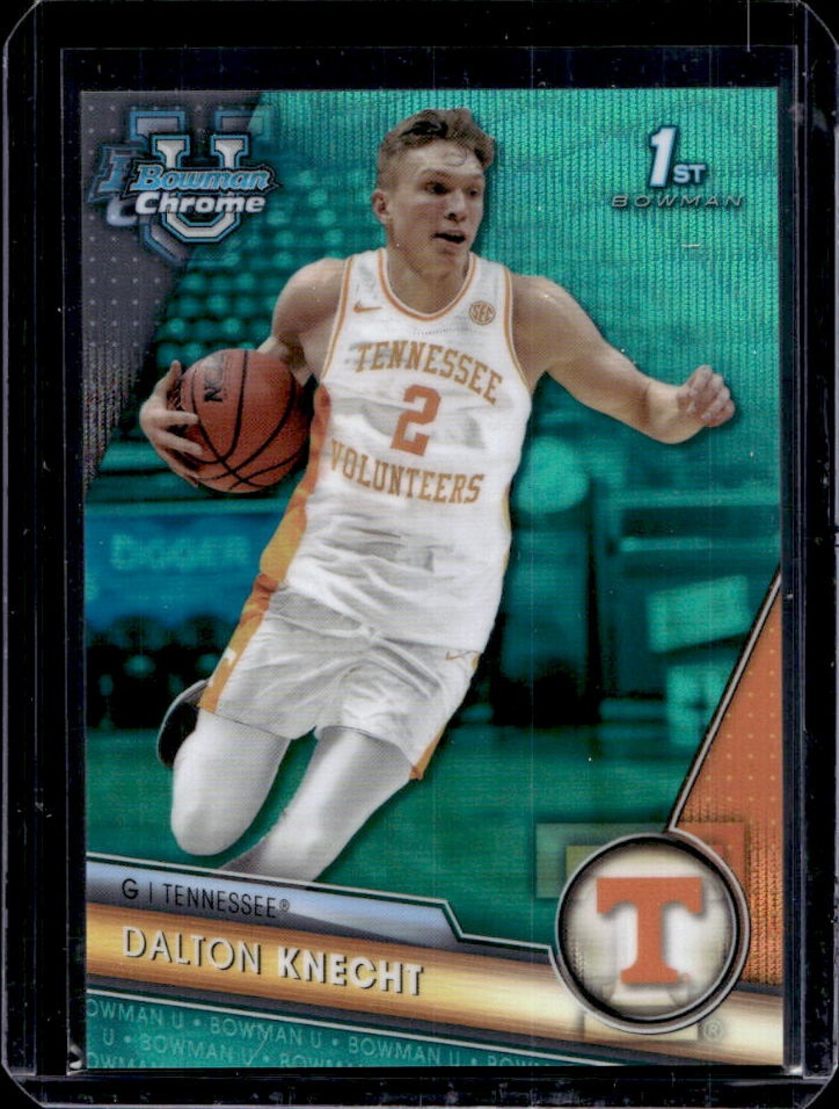 2023-24 Bowman University Chrome Dalton Knecht 1st Aqua Wave Refractor #/299