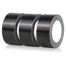Black Gaffer Tape 48mm x 45m Pack of 3 – Strong Waterproof Duct Tape Heavy Duty 0.25 per metre