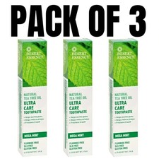 Desert Essence Toothpaste Tea Tree Ultra Care Mint 6.25 oz Pack of 3