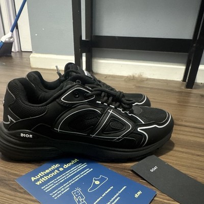 Dior Men's b30 Black Low Top Lace-Up Athletic Sneakers US Size 10