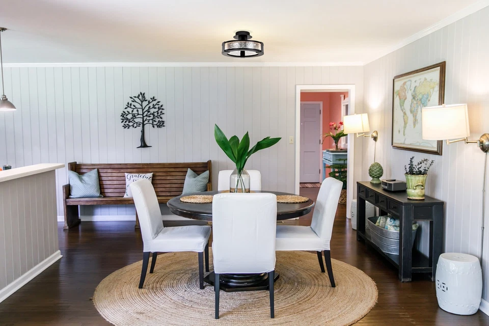 Nuvo Lighting 62/2001 Darrow 14"W Semi-flush Ceiling Fixture - Brass - Image 4 of 4